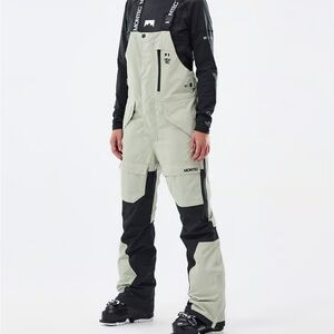 Montec Soft Green/Black Ski Snowboard Bib Pants